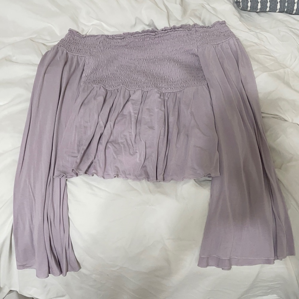 Long sleeve bell sleeve top